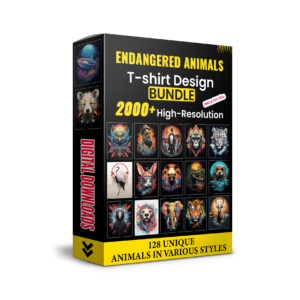 Endangered Animals Tee: 2000+ Files, 128 Species